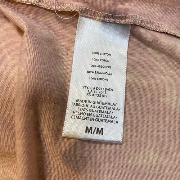2for$30 ANTHROPOLOGIE Eri &Ali Acid Wash Asymmetrical T Shirt Pink Peach Medium - Picture 11 of 12